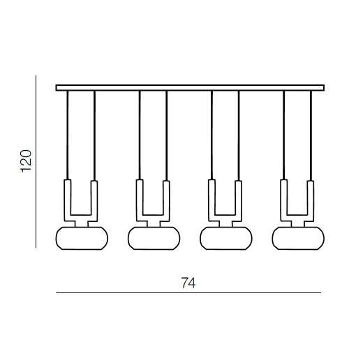 Светильник подвесной Azzardo Rubic 4 A AZ0494