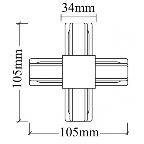 Соединитель X-образный (однофазный) Crystal Lux CLT 0.211 09 WH