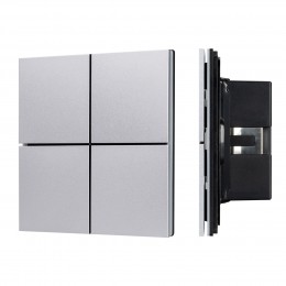 INTELLIGENT ARLIGHT Кнопочная панель KNX-304-23-IN Silver (BUS, Frameless) (IARL, IP20 Металл, 2 года)