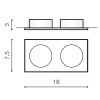 Светильник встраиваемый Azzardo Ivo 2 Square AZ1789