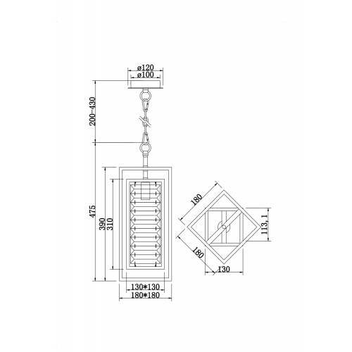 Подвесной светильник Maytoni Tening MOD060PL-01G