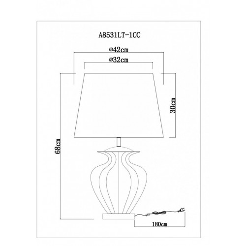 Настольная лампа Arte Lamp SHELDON A8531LT-1CC