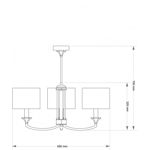 Люстра Kutek DECOR ABAZUR DEC-ZW-3(P/A)