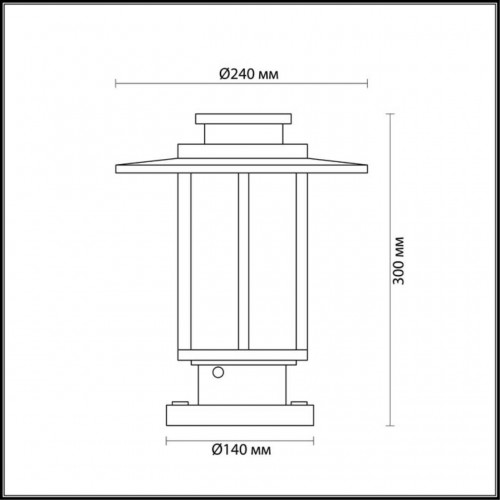 Уличный светильник на столб Odeon Light Mito 4047/1B