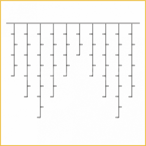 Бахрома 3*0.9 м Teamprof TPF-i3*0.9-CT/W