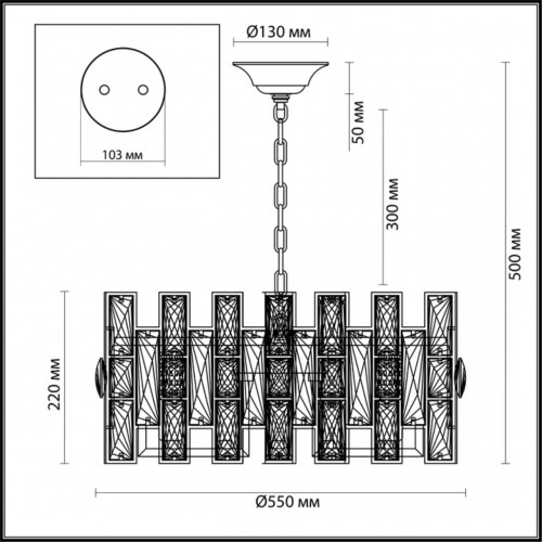 Люстра подвесная Odeon Light DIORA 4121/10