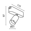 Трековый светильник Maytoni Technical TR103-1-5W4K-M-B