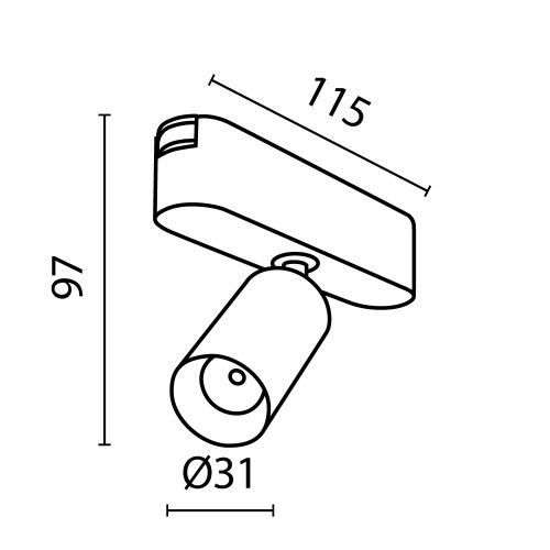 Трековый светильник Maytoni Technical TR103-1-5W4K-M-B