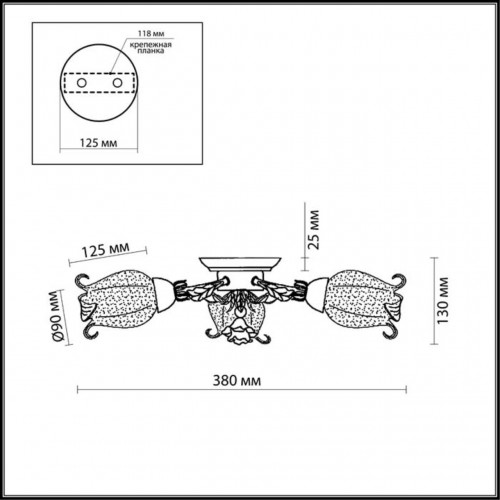 Люстра потолочная Odeon Light Ameli 2252/3C