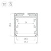 Профиль SL-ARC-3535-LINE-2500 WHITE (Arlight, Алюминий)