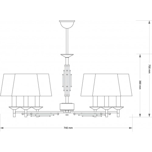 Люстра Kutek FELLINO FEL-ZW-6(N/A)