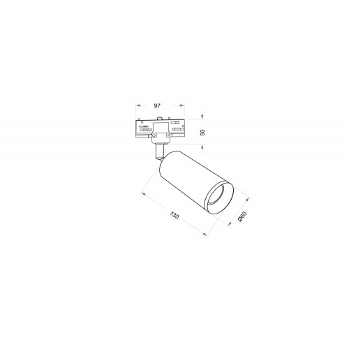 Трековый светильник Maytoni Focus TR028-3-GU10-W