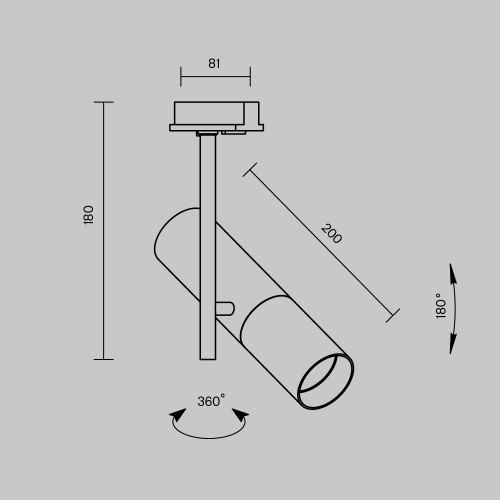 Трековый светильник Maytoni Track TR005-1-GU10-B