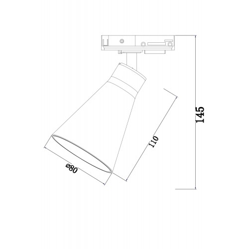 Трековый светильник Maytoni Virar TR022-1-GU10-B