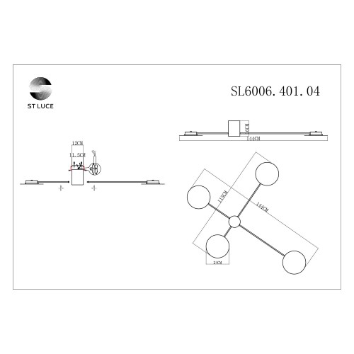 Светильник настенно-потолочный ST Luce Tondo SL6006.401.04