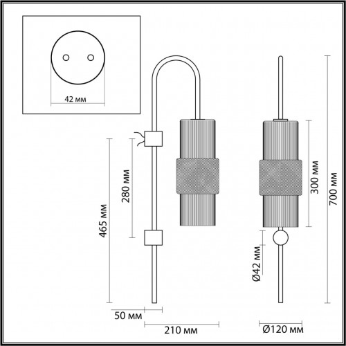 Бра Odeon Light Pimpa 5017/1W