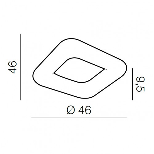 Светильник подвесной Azzardo Donut Sq Pendant 46 CCT AZ2666