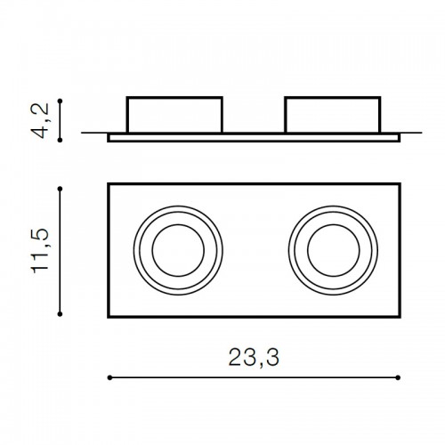 Светильник встраиваемый Azzardo Hugo 2 downlight AZ1740