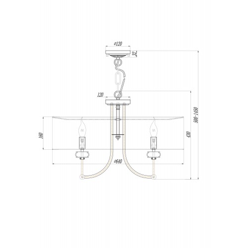 Светильник подвесной Maytoni Roma ARM006PL-08G