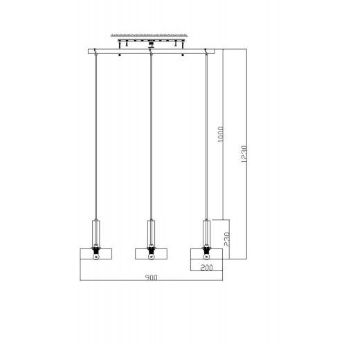 Подвесной светильник Freya Loft Izza FR4008PL-03BBS