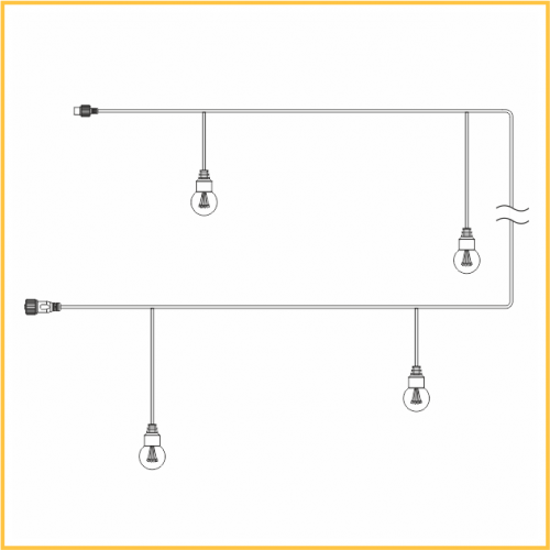 Гирлянда Винтаж Teamprof TPF-VBL-10M-20-220V-RB/WW