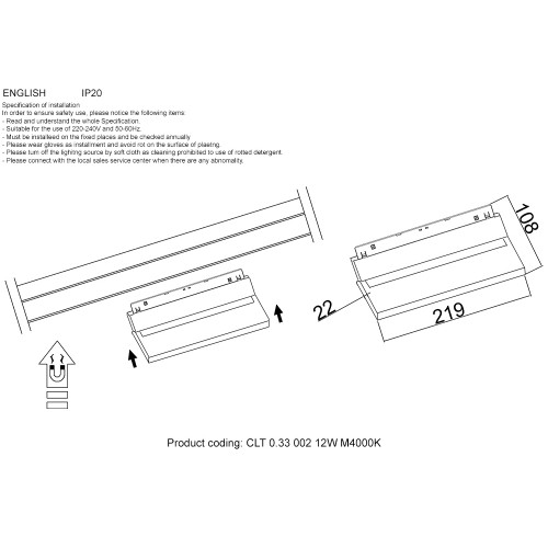 Светильник трековый магнитный Crystal Lux SPACE CLT 0.33 002 12W WH M4000K