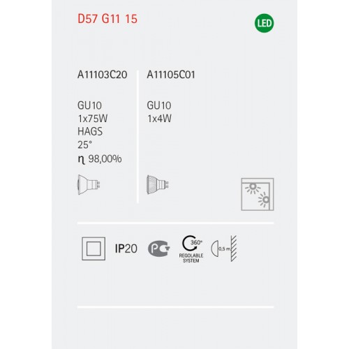 Настенно-потолочный светильник Fabbian Beluga D57G1343