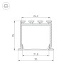 Профиль PLS-LOCK-H25-FS-3000 ANOD Arlight 023386