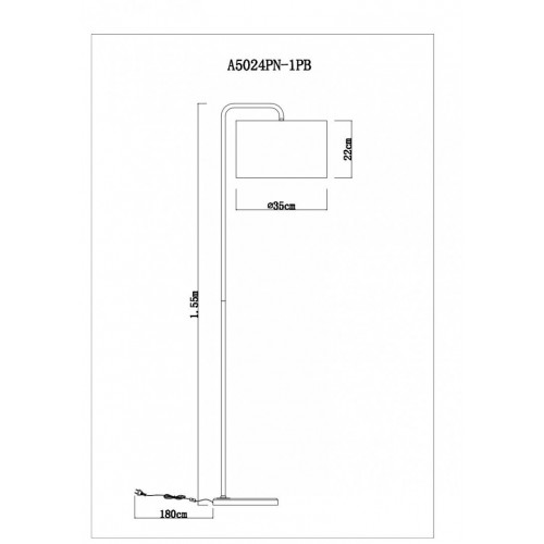 Торшер Arte Lamp RUPERT A5024PN-1PB