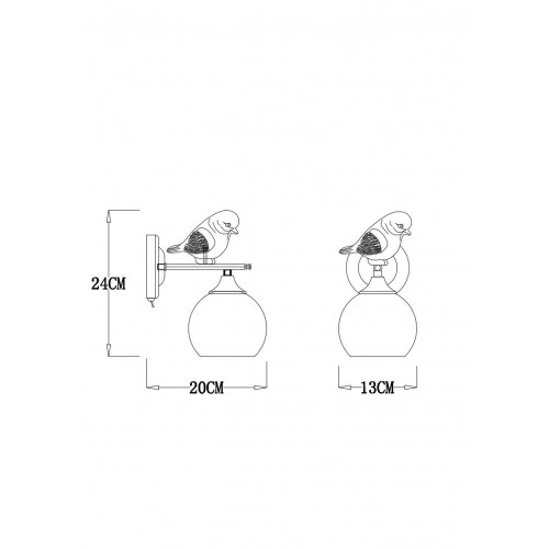 Бра Arte Lamp GEMELLI A2150AP-1WG