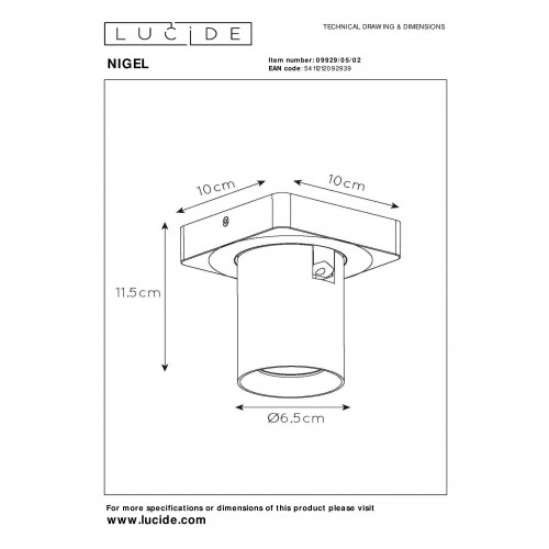 Спот Lucide NIGEL 09929/05/02