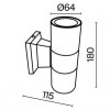 Настенный светильник (бра) Outdoor O574WL-02W