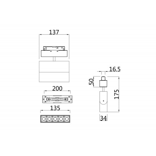 Трековый светильник Maytoni Points  TR015-2-10W4K-W