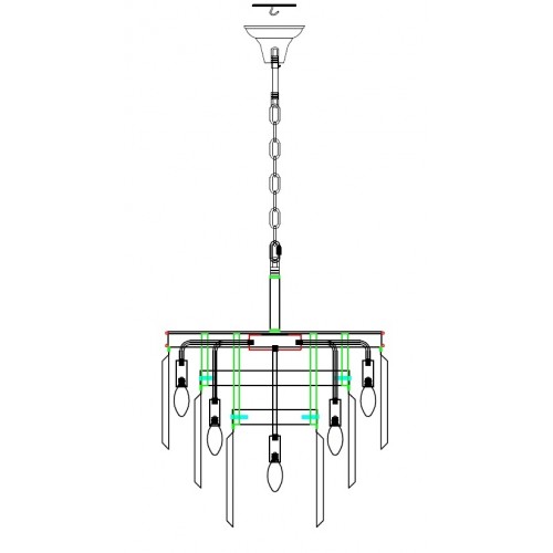 Люстра MAK-interior Odeon WTL1943-6GD-CL