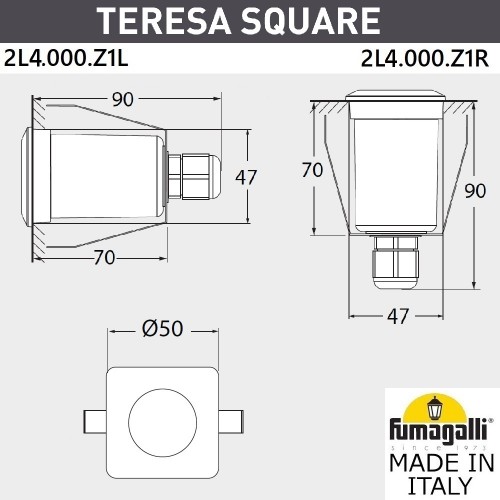 Светильник уличный Fumagalli TERESA 2L4.000.000.LXZ1L