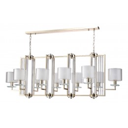 Люстра Crystal Lux NICOLAS NICOLAS SP10 L1300 GOLD/WHITE