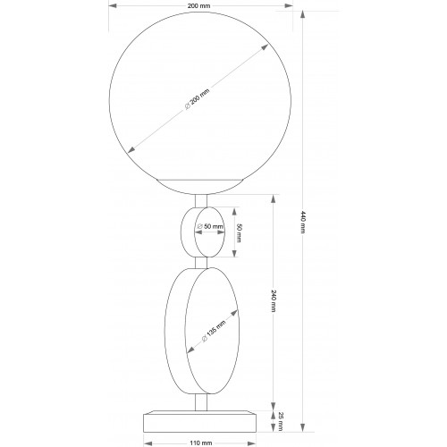 Настольная лампа Kutek DIMARO DIM-LG-1(N)