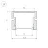 Профиль PDS-SM-3000 ANOD BLACK (Arlight, Алюминий)