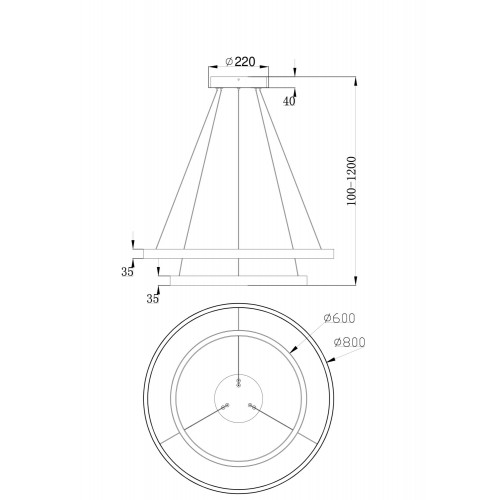 Подвесной светильник Maytoni Rim MOD058PL-L74W4K