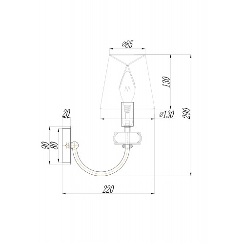 Бра Maytoni Roma ARM006WL-01G