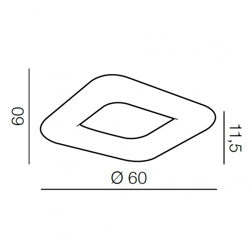 Светильник подвесной Azzardo Donut Sq Pendant 60 CCT AZ2667