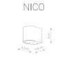 Cветильник уличный фасадный NICO 9518