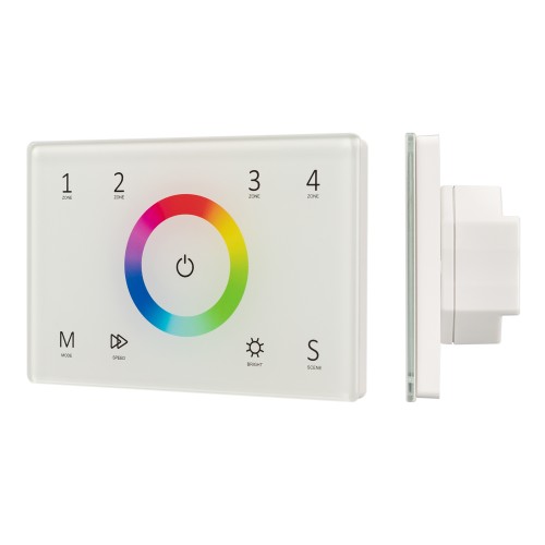 Панель Sens SMART-P83-RGB White (230V, 4 зоны, 2.4G) (Arlight, IP20 Пластик, 5 лет)