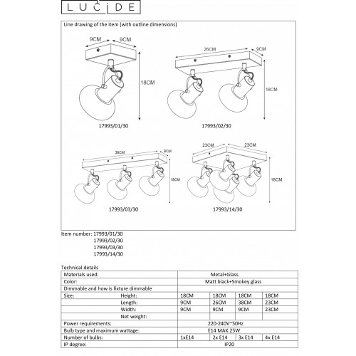 Спот Lucide MADEE 17993/03/30