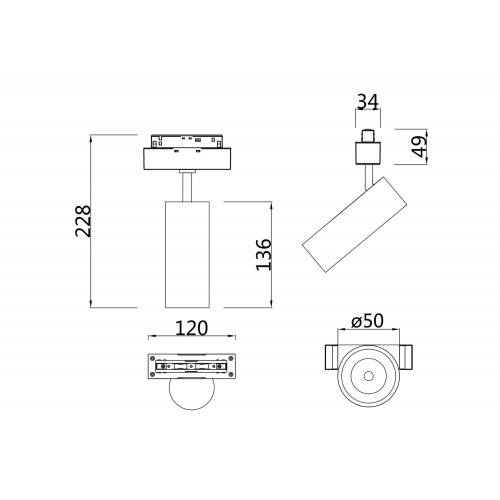 Трековый светильник Maytoni Track lamps TR019-2-10W4K-MG