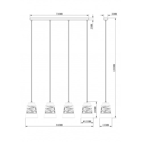 Люстра подвесная Moderli Albert V3011-4P