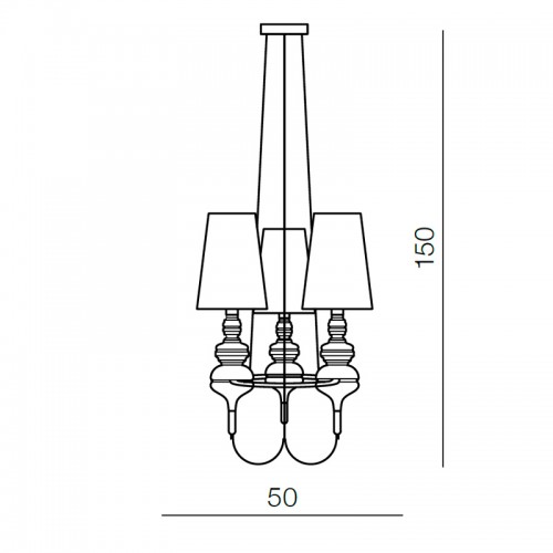 Подвесная люстра Azzardo Baroco 3 pendant AZ2163