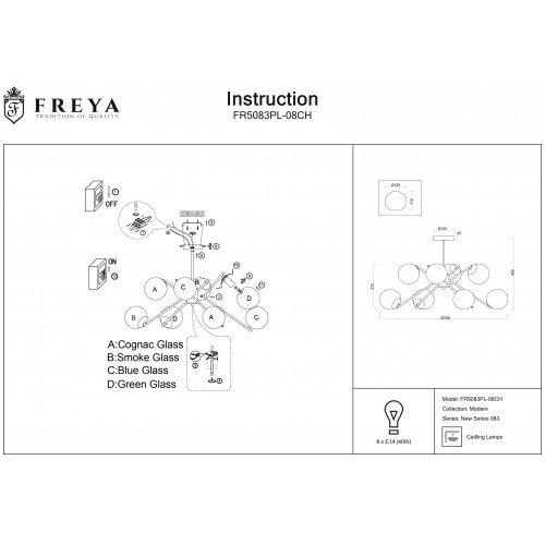 Люстра Freya Nancy FR5083PL-08CH