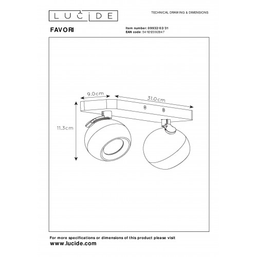 Спот Lucide FAVORI 09932/02/31