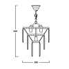 Подвесная люстра  Zumaline Amedeo 17106/3+1-CHR